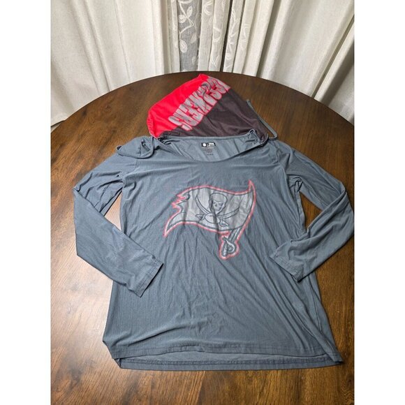 Women's Concepts Sport Charcoal Tampa Bay Buccaneers Fortitude Long Sleeve Scoop - Picture 6 of 16